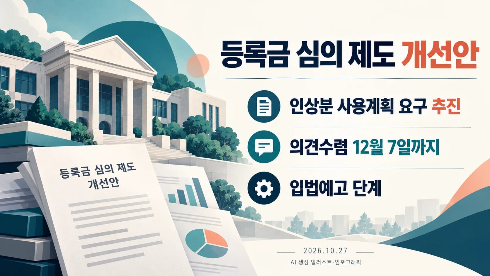 대학 등록금 인상분 사용계획 요구 추진…12월 7일까지 입법예고