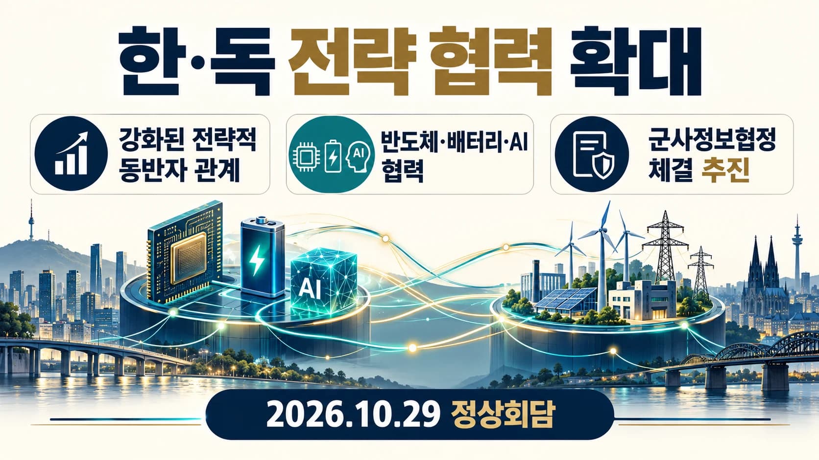 한·독, ‘강화된 전략적 동반자’로 격상…반도체·배터리·AI와 공급망 협력 확대
