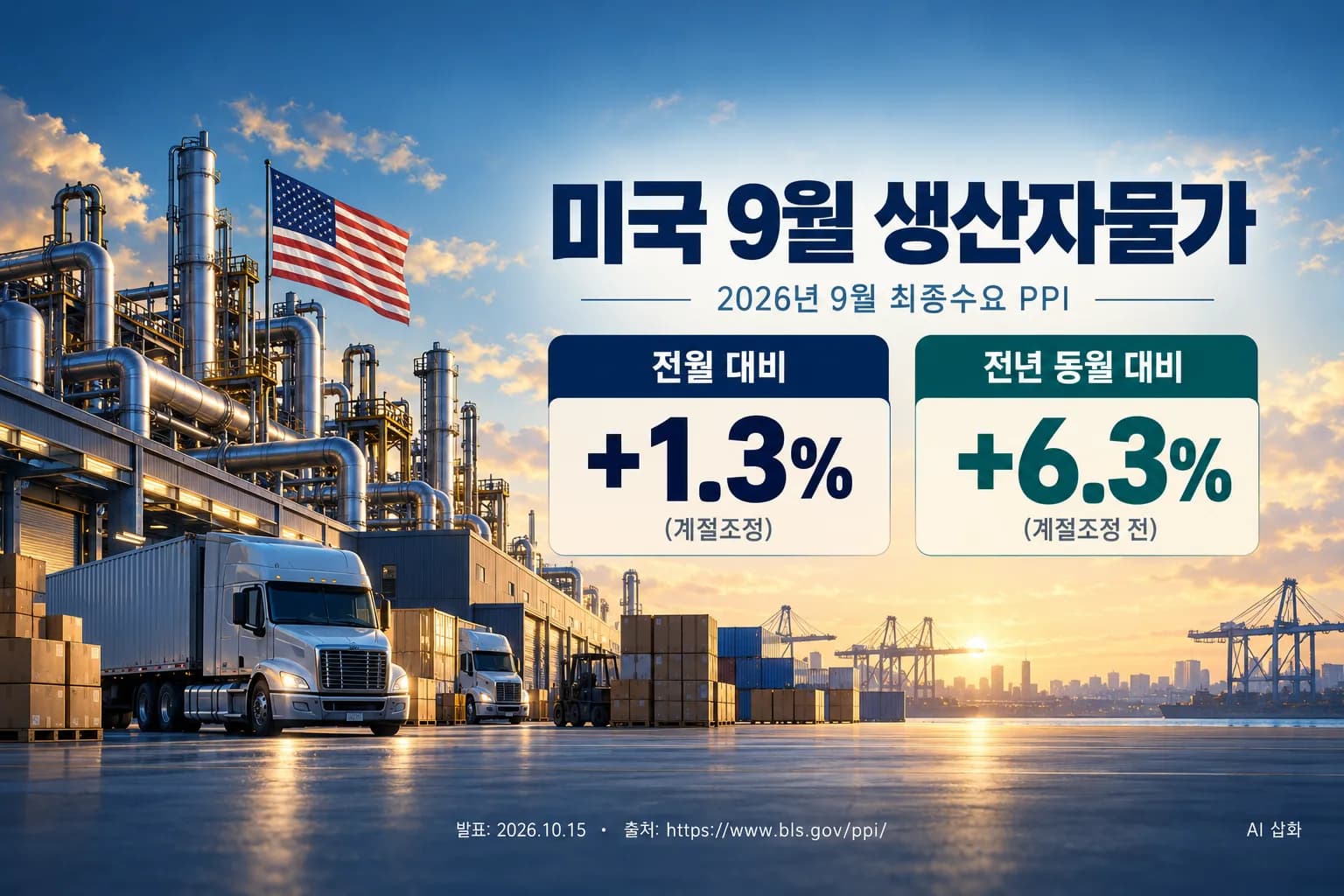 미국 9월 생산자물가 1.3% 상승…에너지 급등에 4년 반 만에 최대