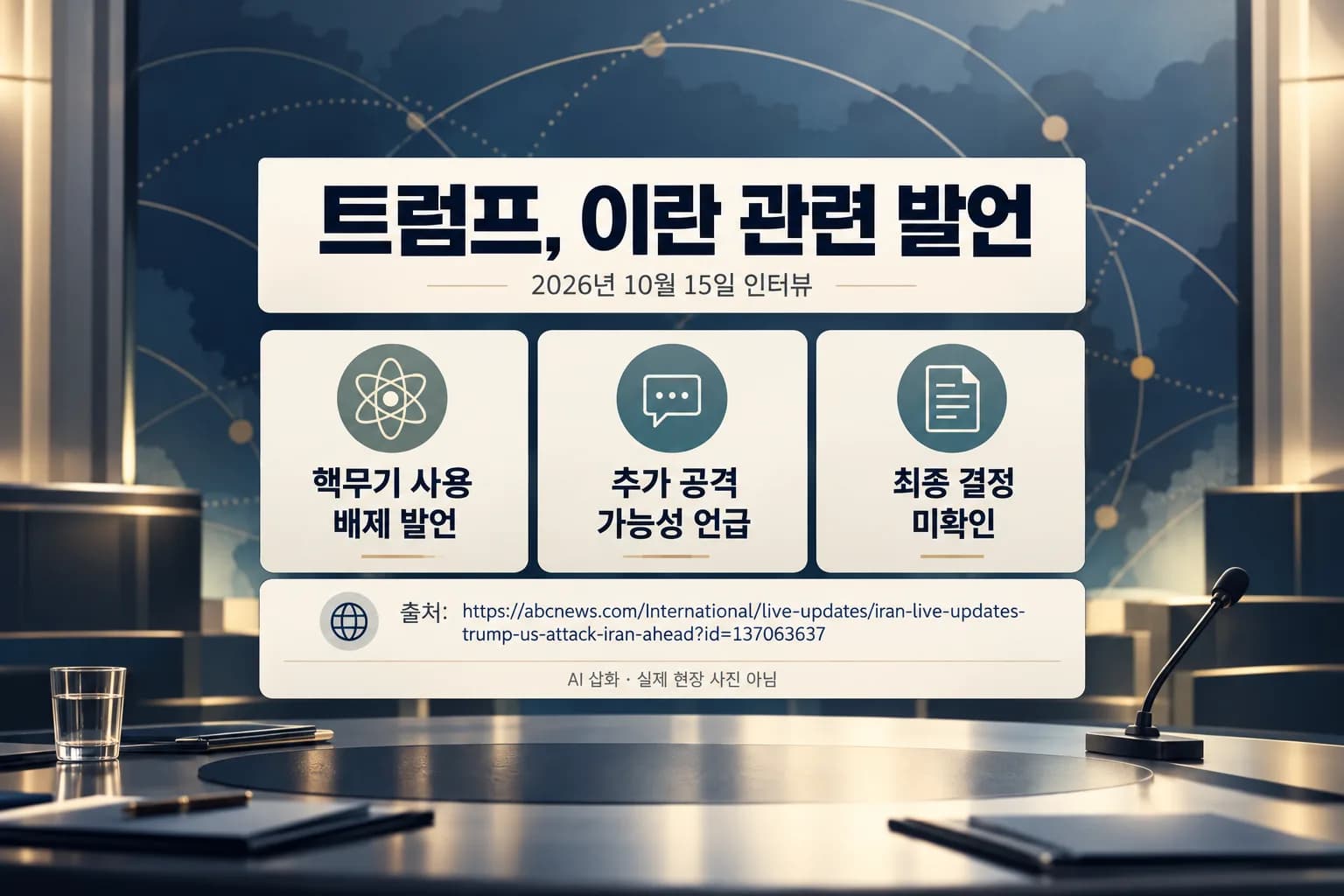 트럼프, 이란 추가 공격 가능성 거론…“핵무기는 사용하지 않을 것”