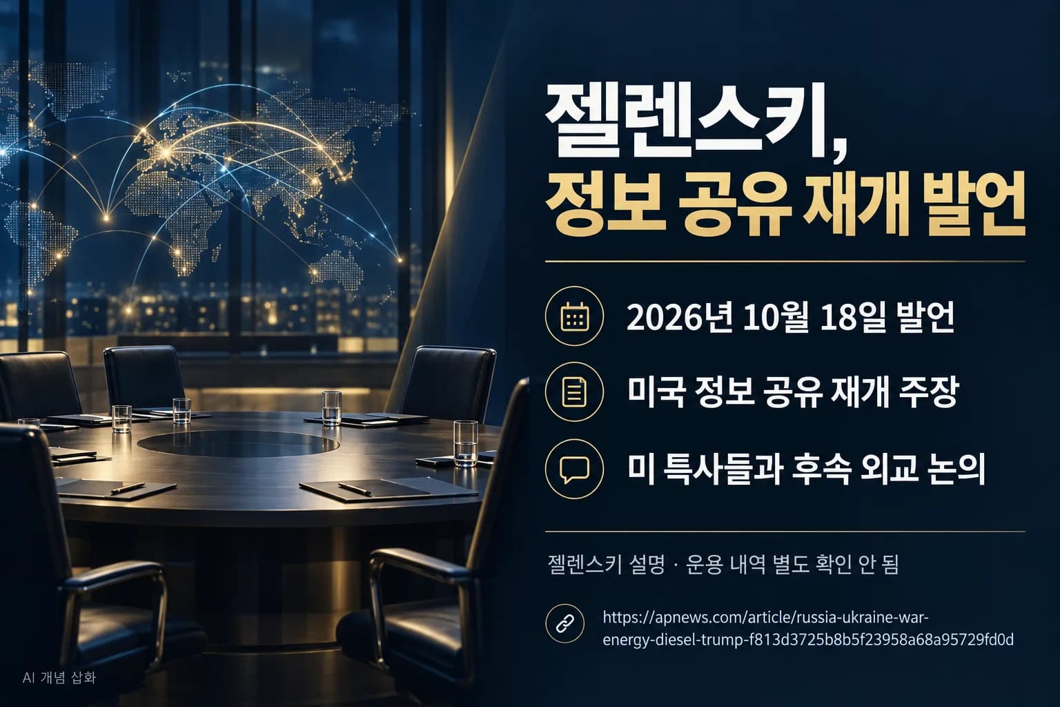 젤렌스키 “미국 정보 공유 재개”…미 특사들과 후속 외교 논의
