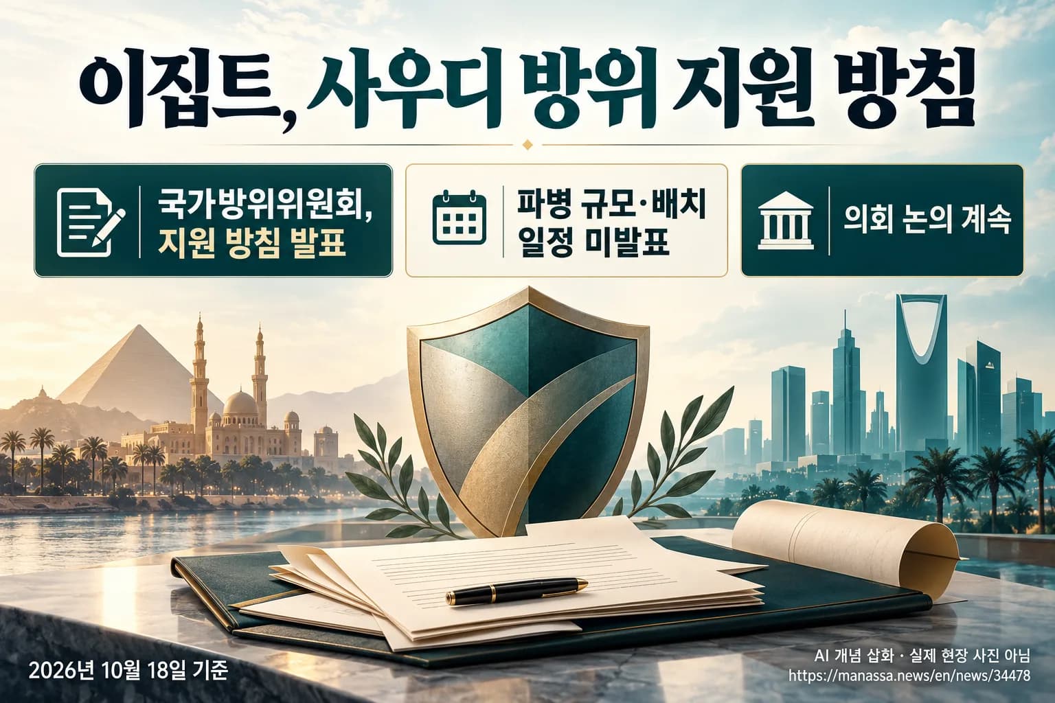 이집트, 사우디 방위 지원 방침…의회 군사권한 논의는 계속