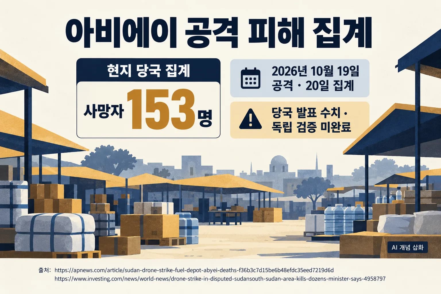 아비에이 드론 공격 사망자 153명으로 늘었다고 현지 당국 발표
