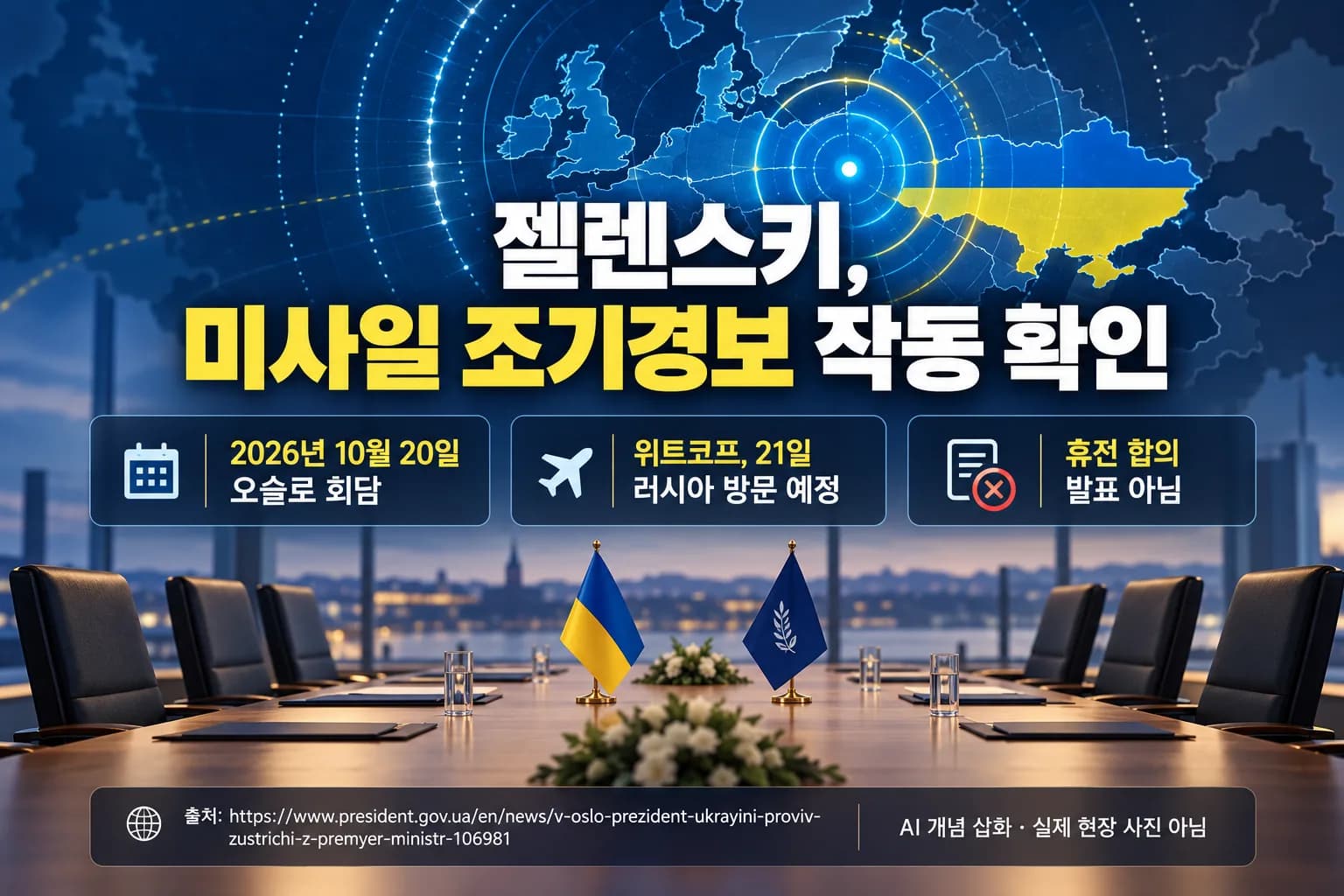 젤렌스키, 미사일 조기경보 재개 확인…위트코프 21일 러시아 방문 예정