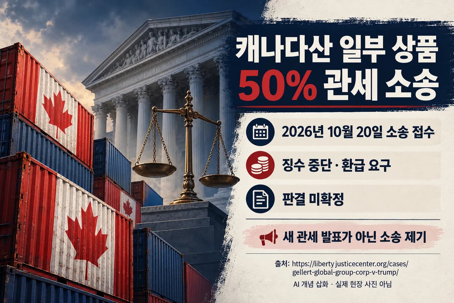 미 식품수입업체, 캐나다산 50% 관세 제소…1930년법 대통령 권한 다툼