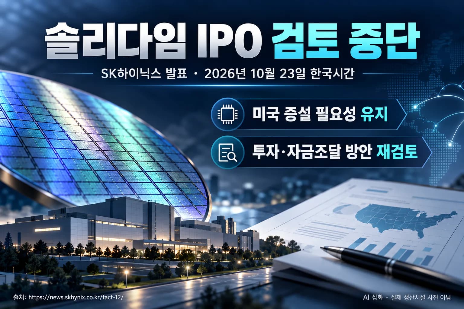 SK하이닉스, 솔리다임 IPO 검토 중단…미국 증설 필요성은 유지