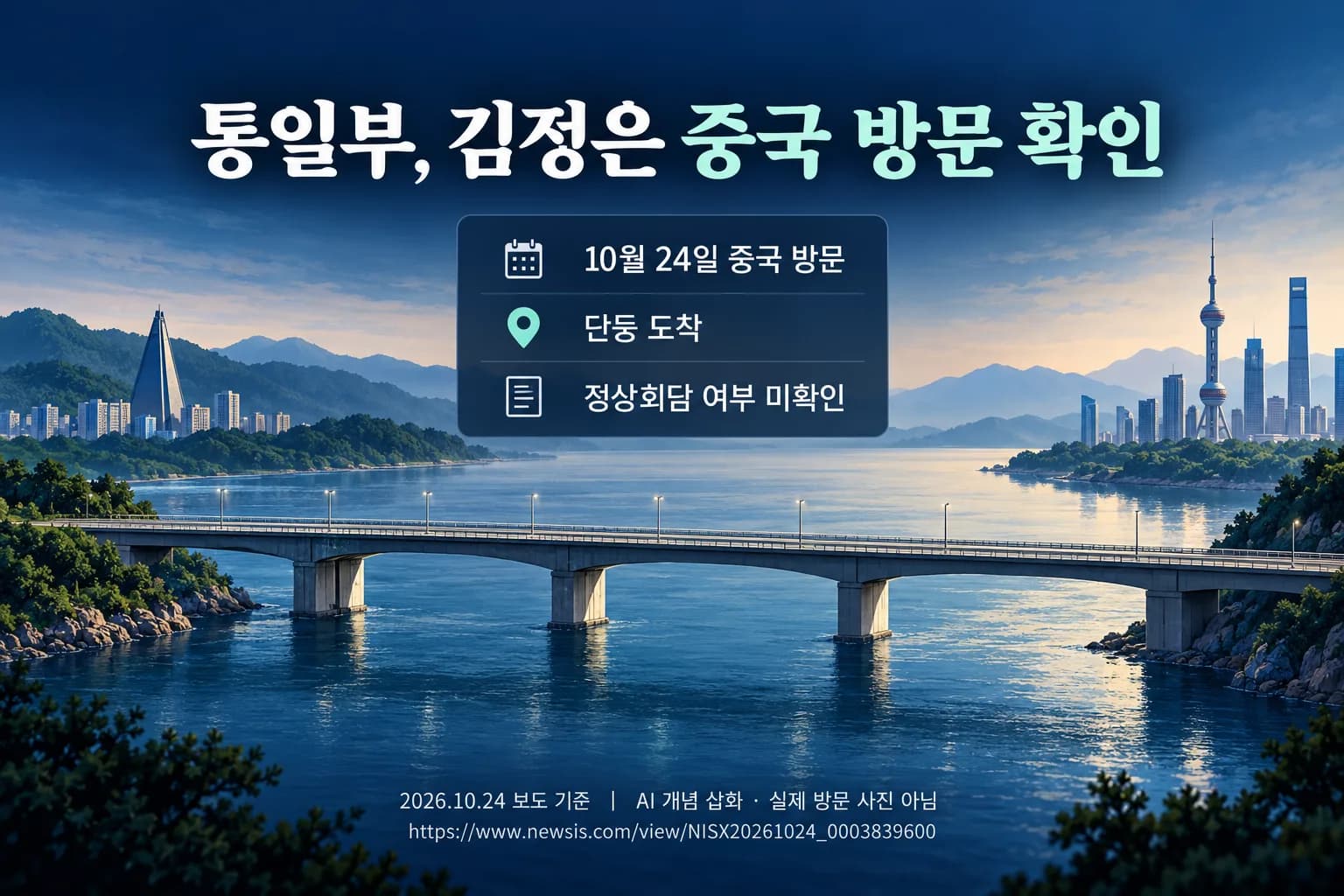 통일부, 김정은 중국 방문 확인…단둥 도착, 정상회담 여부 미확인