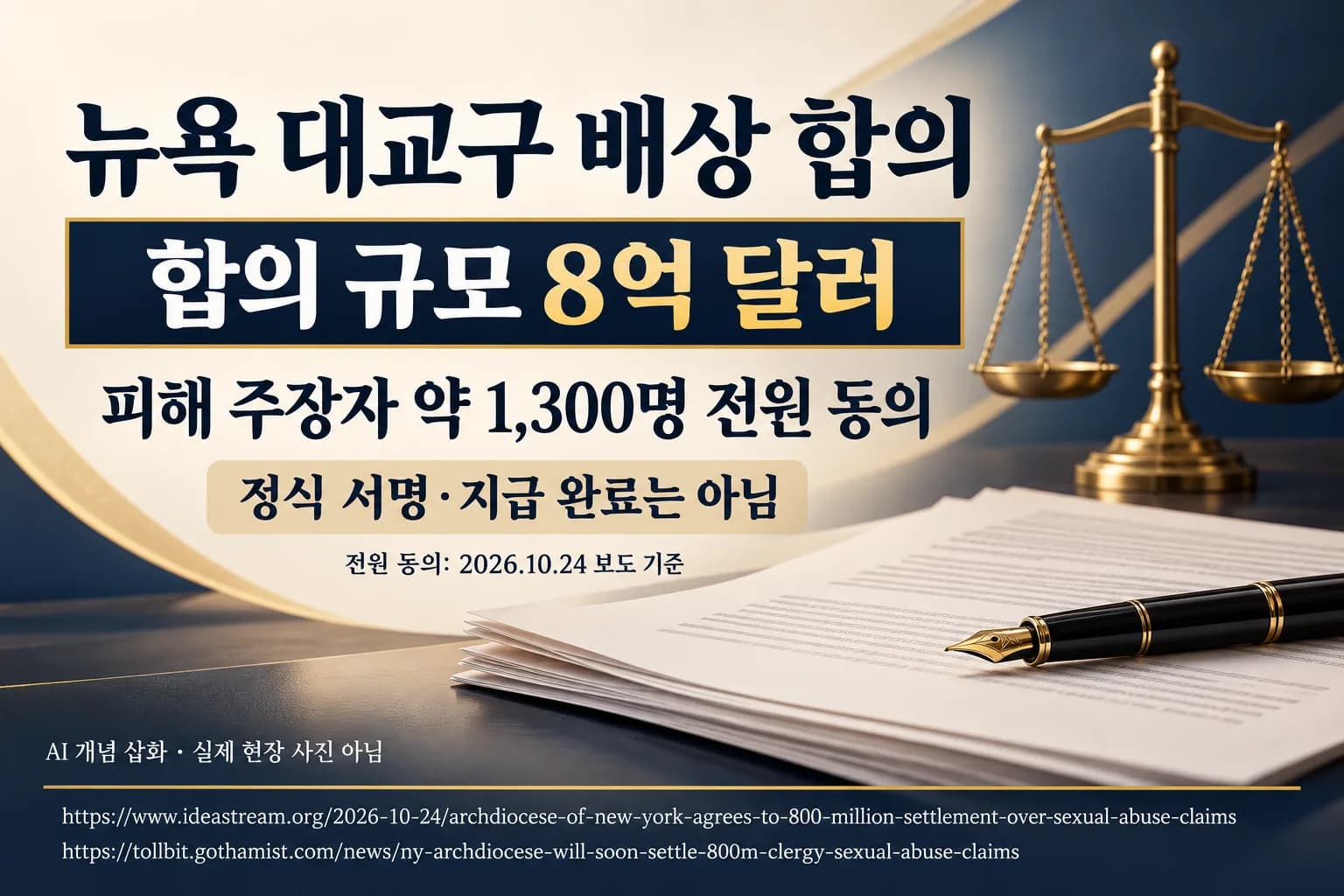 뉴욕 대교구 성학대 배상 합의, 피해 주장자 전원 동의…서명은 아직
