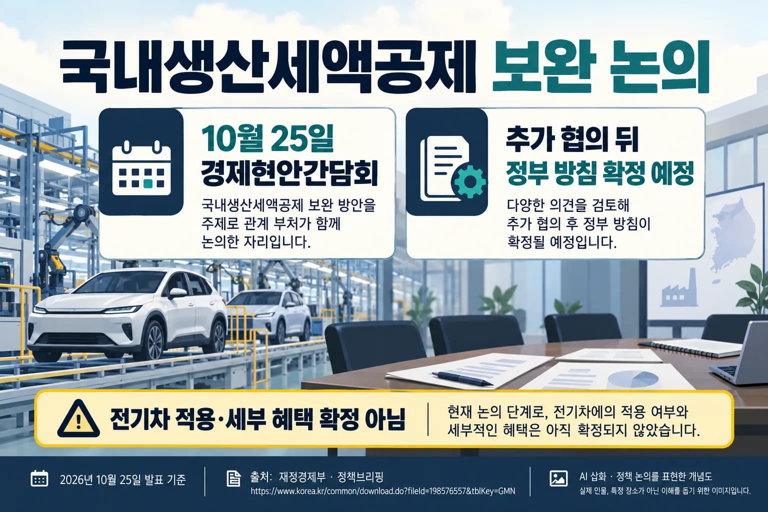 한국 정부, 국내생산세액공제 보완 논의…전기차 적용은 확정 아닌 검토