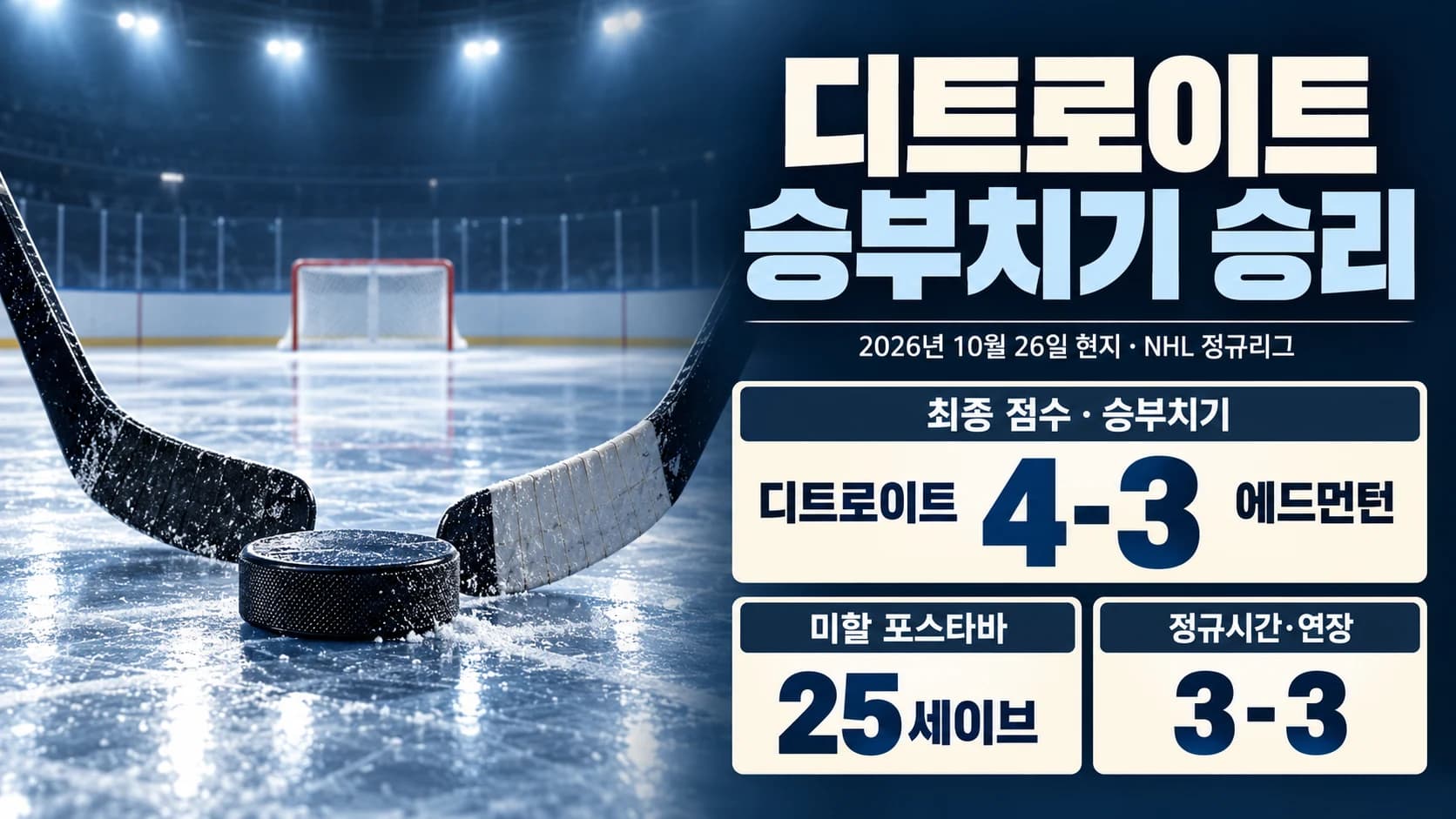 포스타바 첫 선발서 25세이브…디트로이트, 에드먼턴에 4-3 승부치기 승