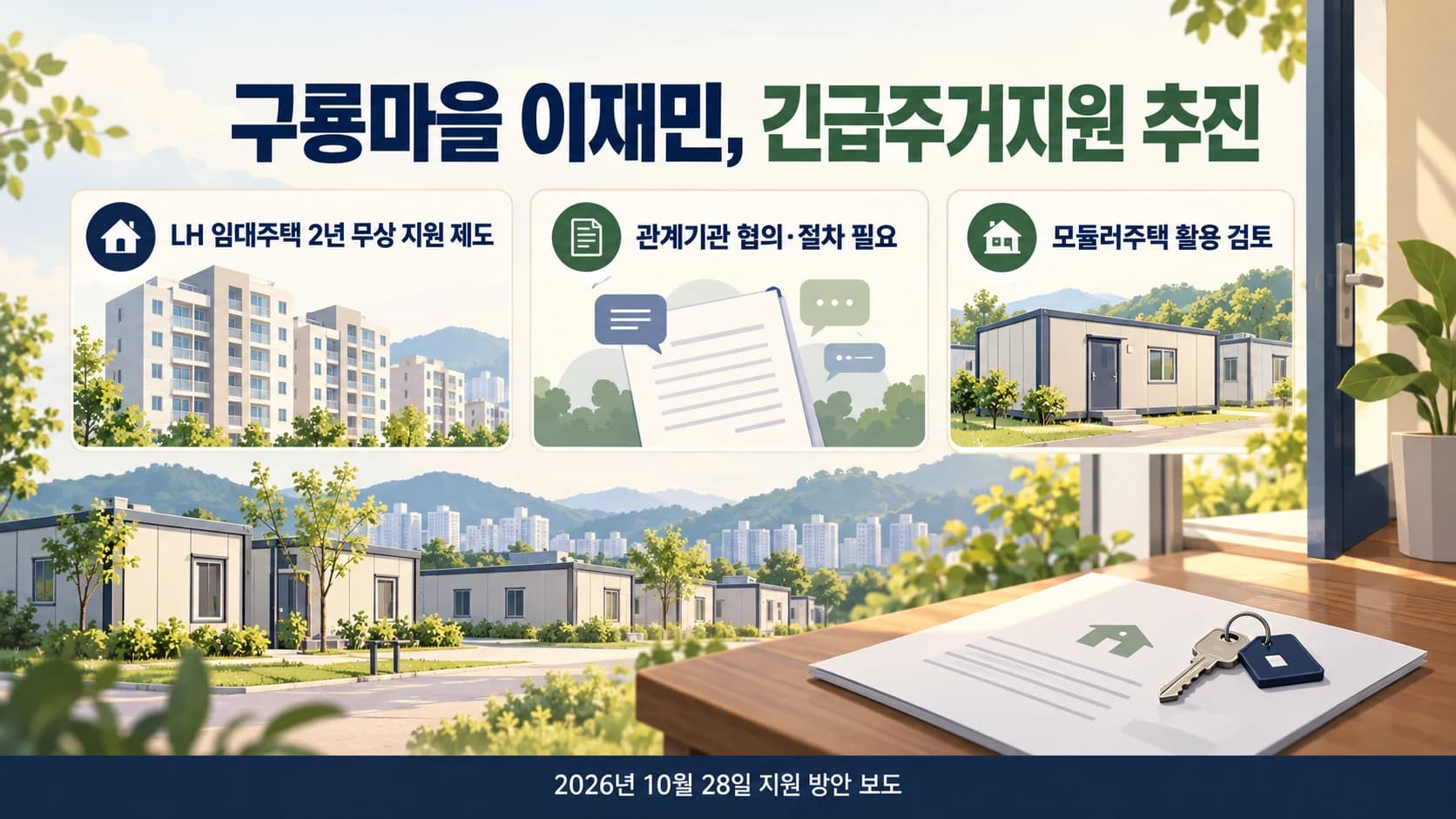 구룡마을 화재 이재민 긴급주거지원 추진…LH 임대주택 2년 무상 제도 활용