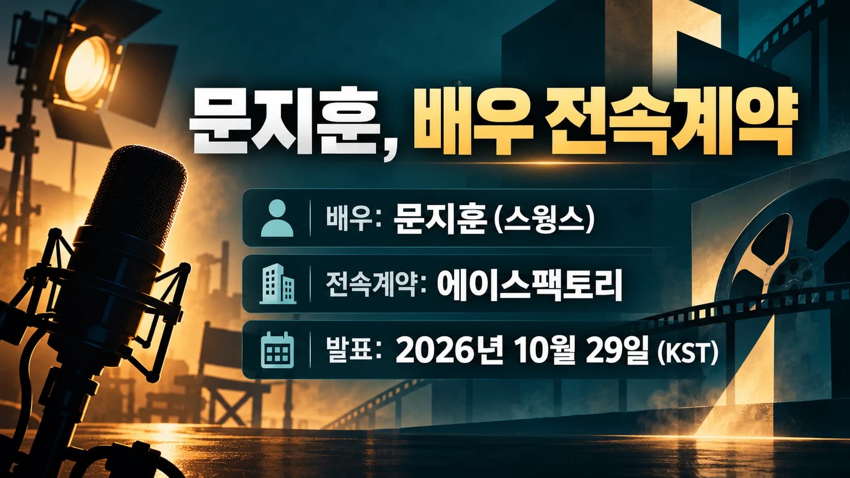 문지훈(스윙스), 에이스팩토리와 배우 전속계약