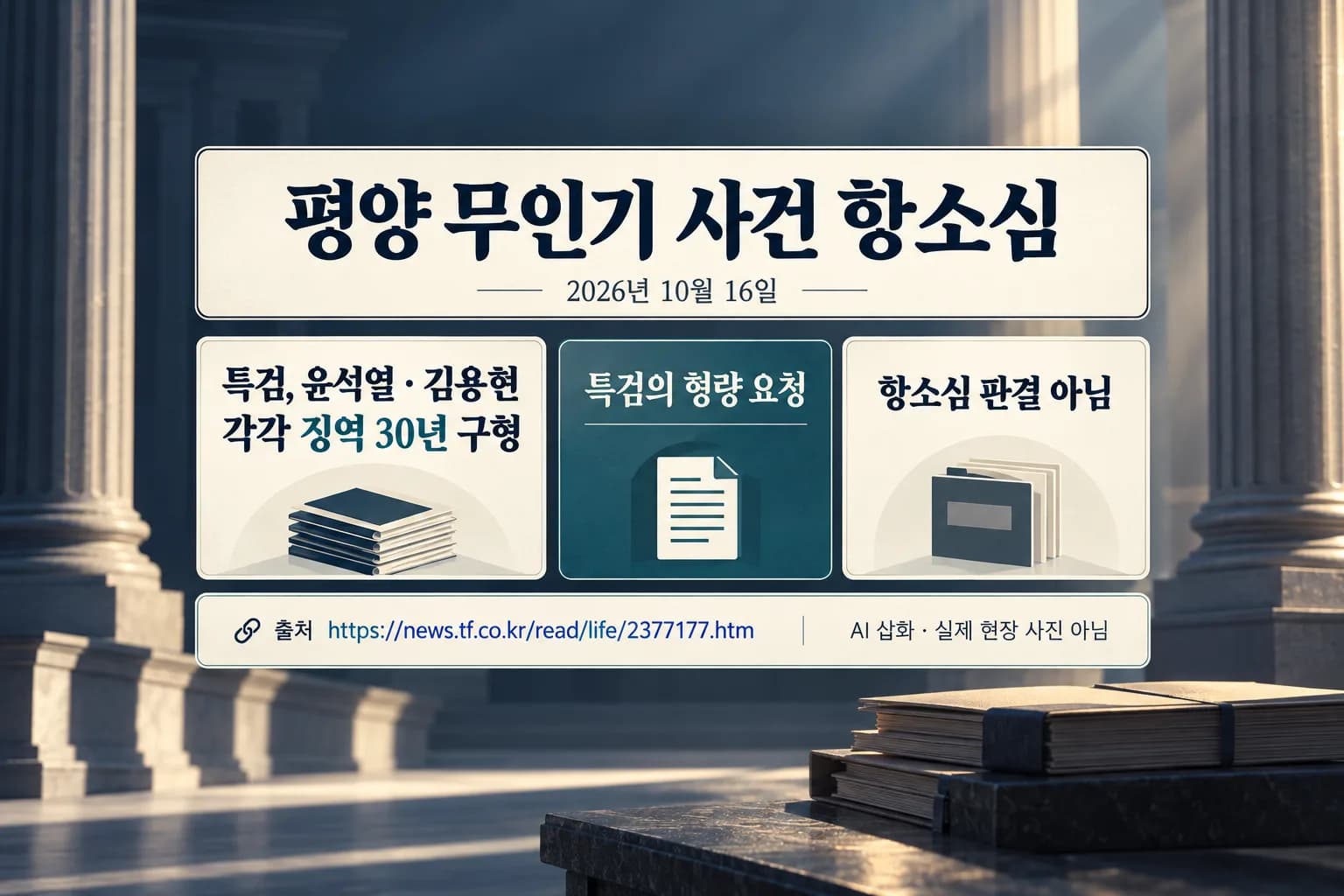 특검, 평양 무인기 사건 윤석열 항소심에 징역 30년 구형