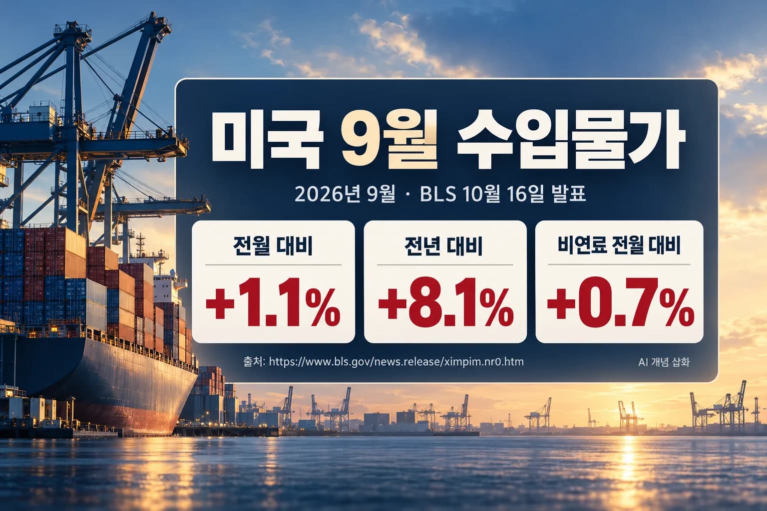 미국 9월 수입물가 전년 대비 8.1% 상승…소비재·설비도 올라