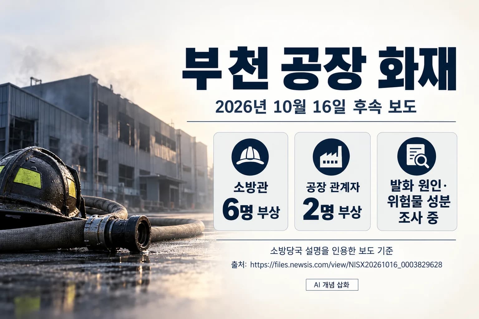 부천 공장 화재 부상자 8명…급격한 연소·위험물 취급 경위 조사