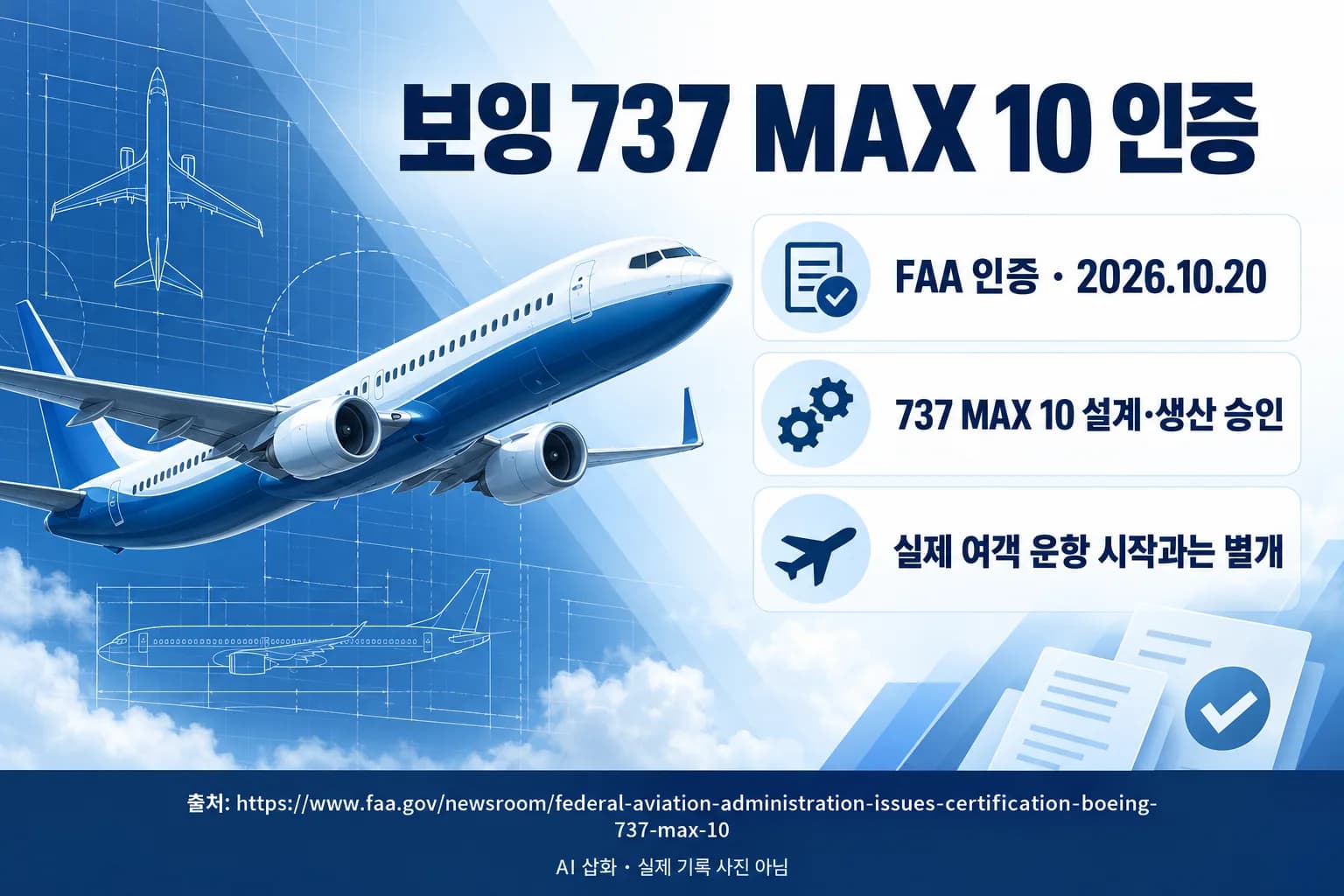 FAA, 보잉 737 MAX 10 인증…실제 인도·여객 운항은 후속 단계