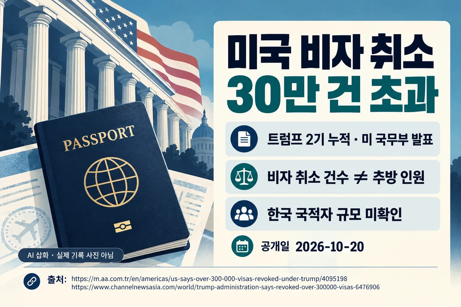 미 국무부 “트럼프 2기 비자 취소 30만 건 넘어”…국적별 내역은 미확인