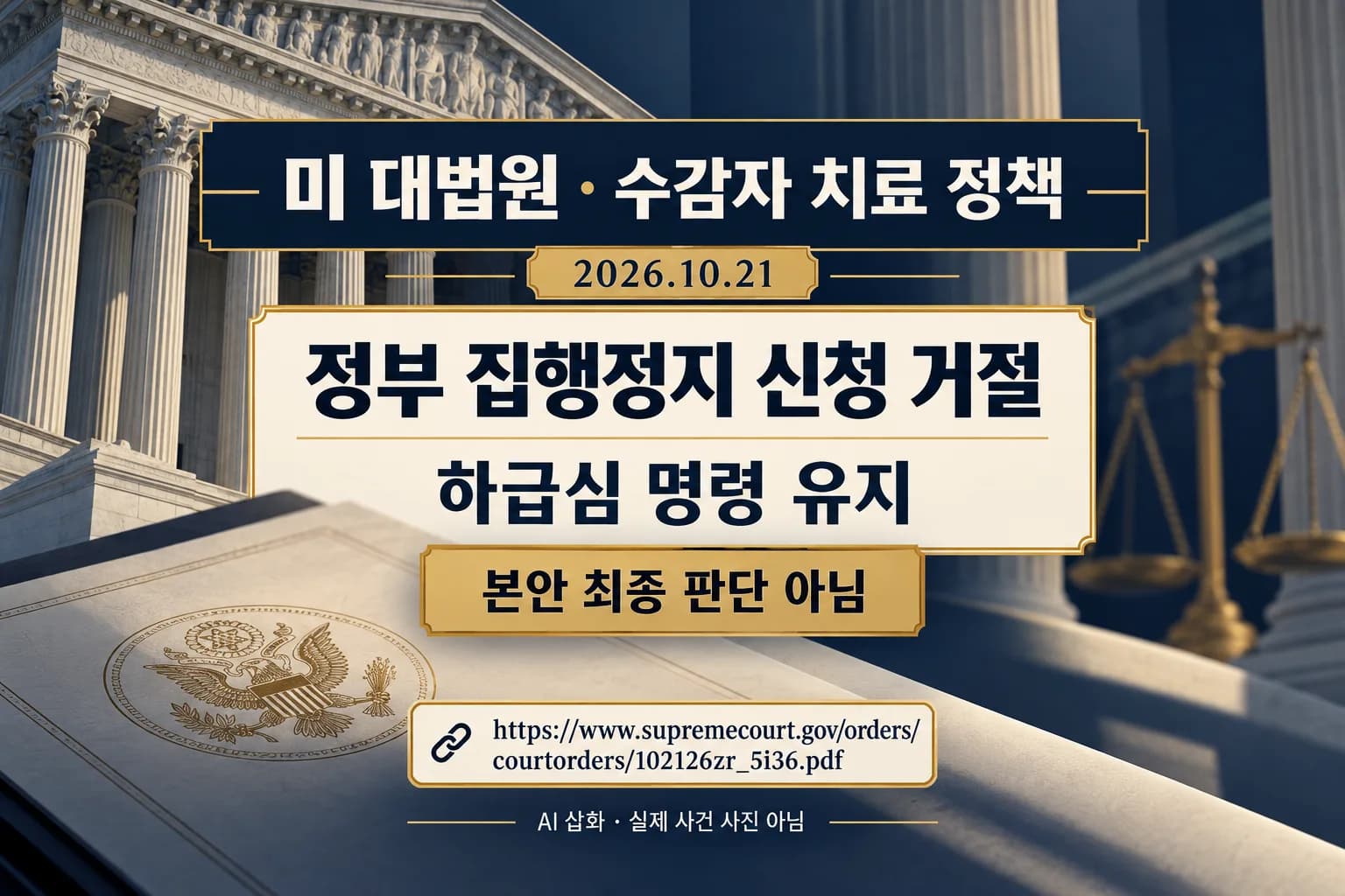 미 대법원, 트랜스젠더 수감자 치료 제한 관련 정부 긴급신청 거절