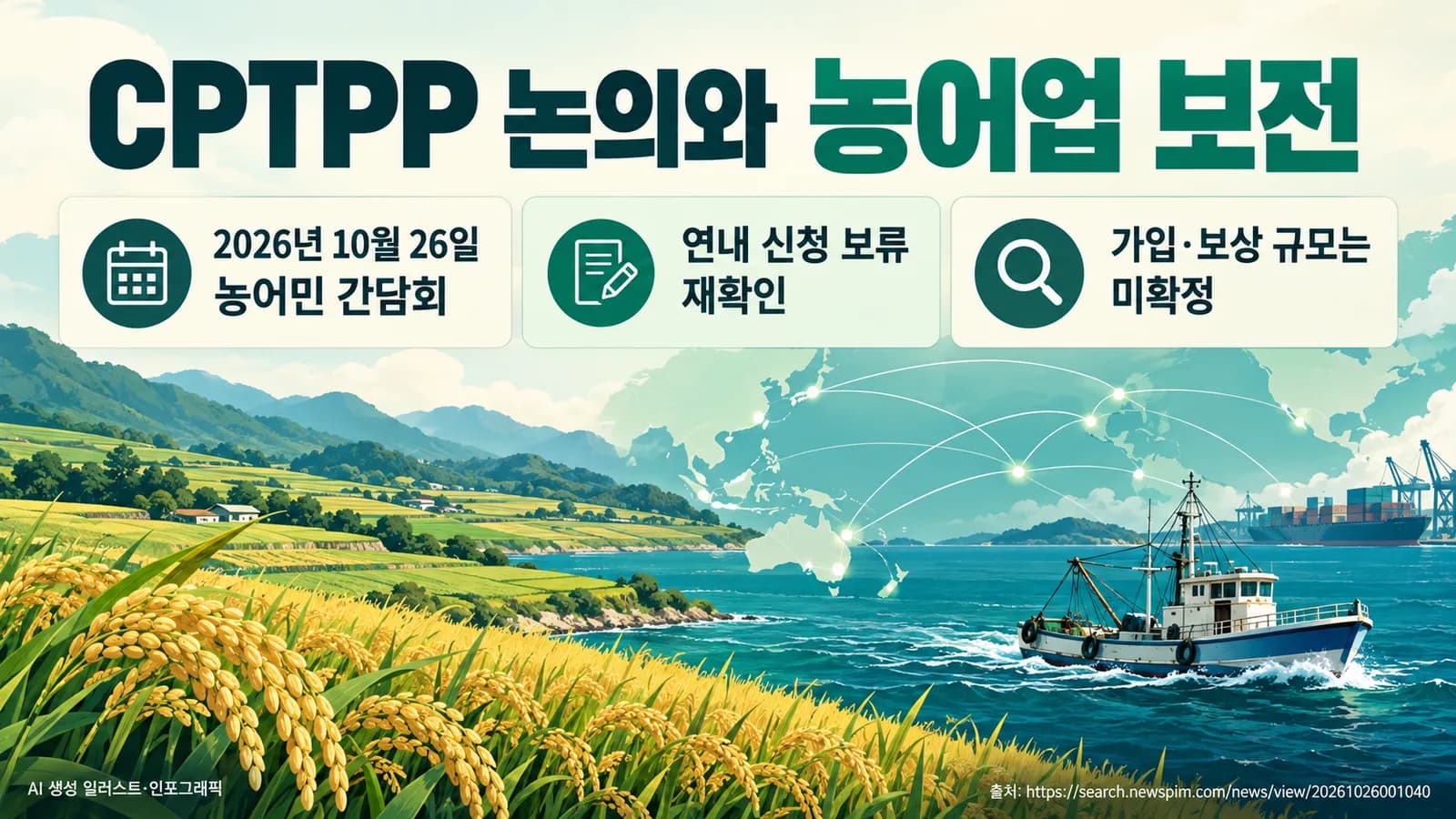 이 대통령, CPTPP 연내 신청 보류 재확인…농어업 손실 보전 강조