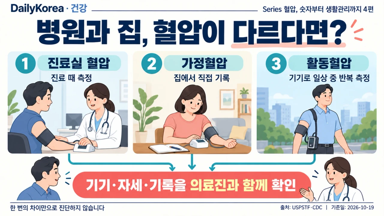 병원과 집에서 혈압이 다르다면? 측정 장소에 따른 차이 이해하기